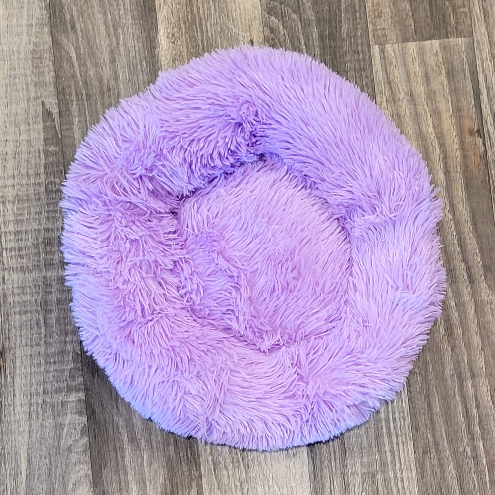 Fluffy Purple Pet Bed